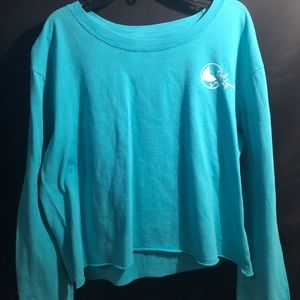 Cropped long sleeve beach shirt